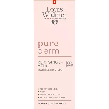 Louis Widmer Purederm Reinigingsmelk Zonder Parfum 200 ML