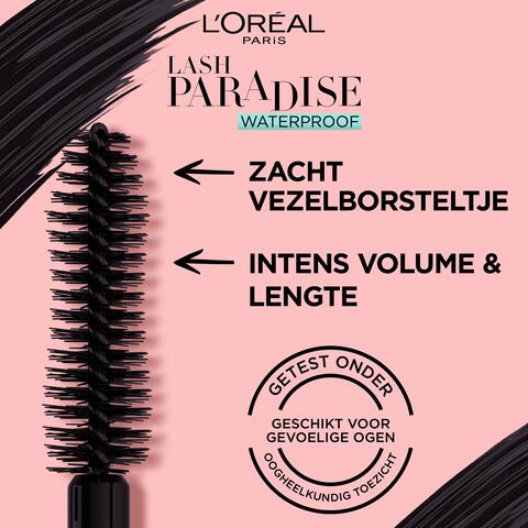 L'Oréal Paris Lash Paradise Volume Mascara Waterproof Zwart
