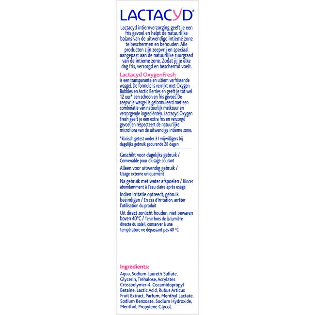Lactacyd Oxygen Fresh Intiem Verfrissende Wasgel 200 ML