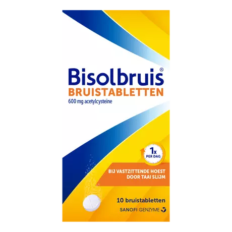 Bisolbruis Bij Vastzittende Hoest Bruistabletten 10 stuks