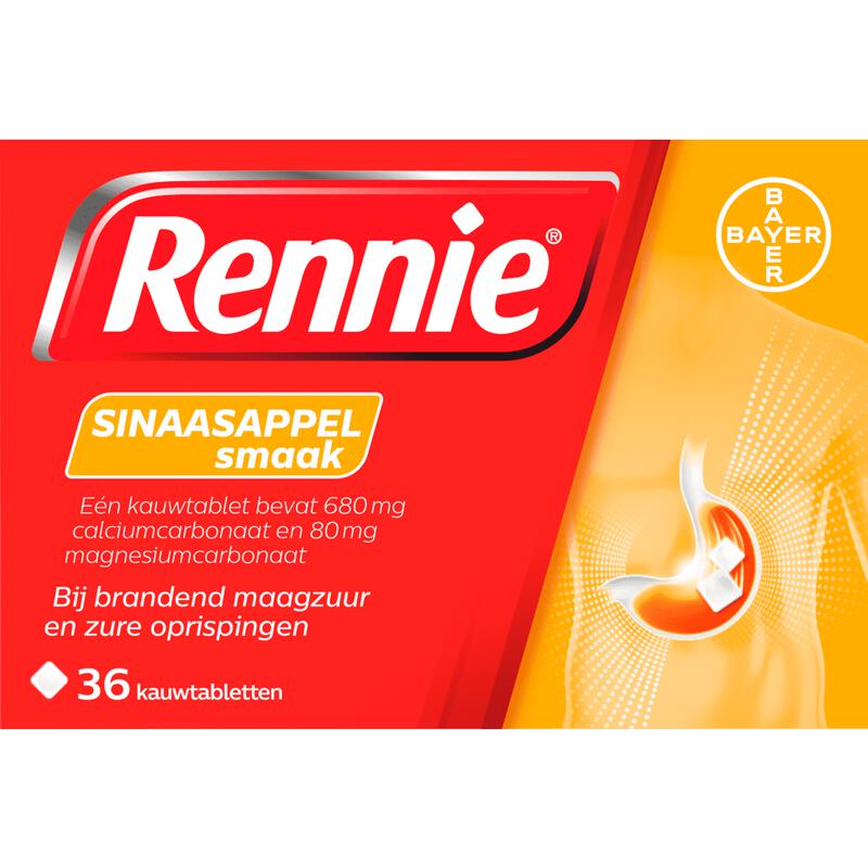 Rennie Sinaasappel Kauwtabletten Bij Brandend Maagzuur 36 stuks
