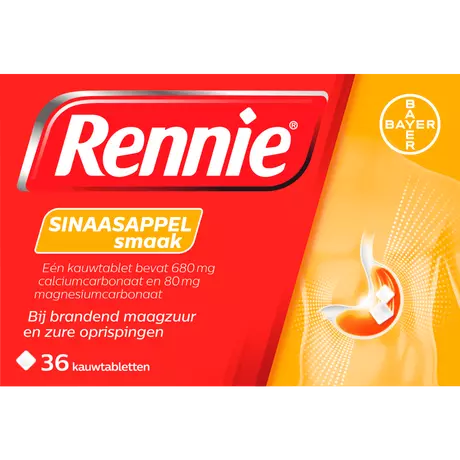 Rennie Sinaasappel Kauwtabletten Bij Brandend Maagzuur 36 stuks