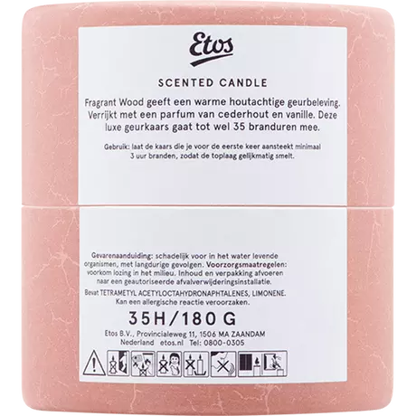 Etos Scented Glass In Sliding Tube Fragrant Wood