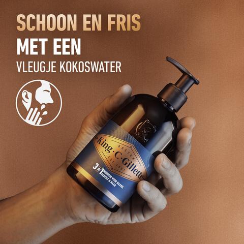 King C. Gillette 3-in-1 Baard En Gezichtsreiniger 350 ML