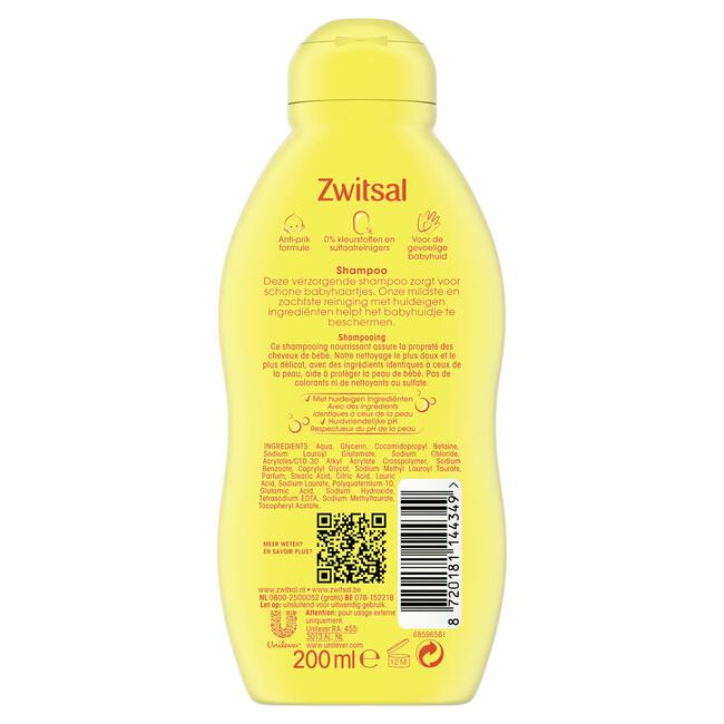 bad Halve cirkel gekruld Zwitsal Baby Haar Shampoo 200 ML 200 ML | Etos