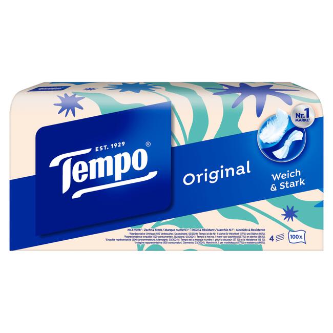 Tempo Original Box 4 Laags Zakdoekjes 100 stuks