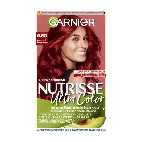 Garnier Nutrisse Ultra Color Voedende Permanente Haarverf 6.60 Vurig Rood
