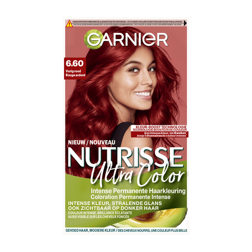 Garnier Nutrisse Ultra Color Voedende Permanente Haarverf 6.60 Vurig Rood