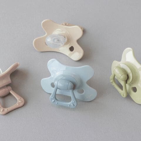 Difrax Fopspeen Natural 12 Maanden Lichtblauw BPA-vrij