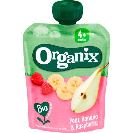 Organix Bio Knijpfruit Peer, Banaan, Framboos