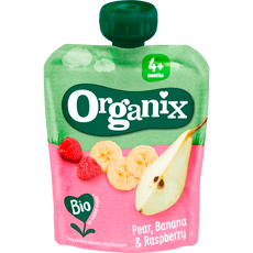 Organix Bio Knijpfruit Peer, Banaan, Framboos