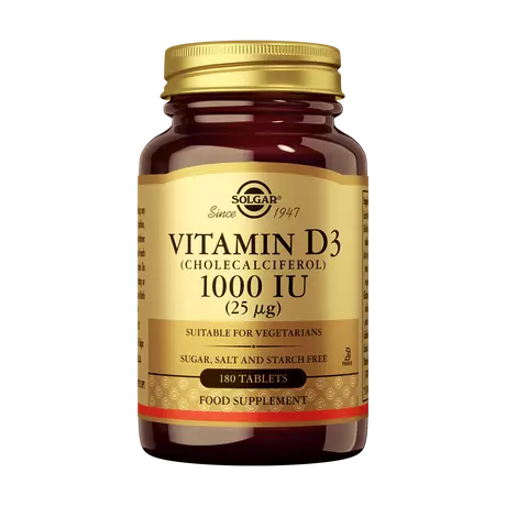 Solgar Vit D3 25ug/1000iu Tablet 180 stuks