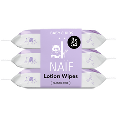 Naïf Plasticvrije Lotion Billendoekjes 3x54 stuks
