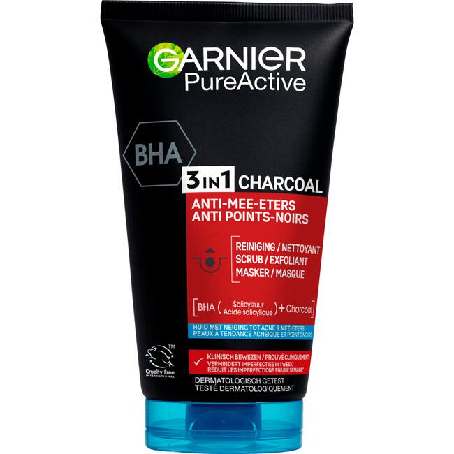 Garnier PureActive 3-in-1 Gezichtsreiniger Charcoal 150 ML