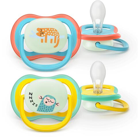 Philips Avent Fopspeen Ultra Air Night 18M+ Double Pack - SCF376/32