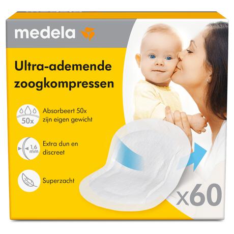 Medela Ultra Ademende Zoogkompressen 60 stuks