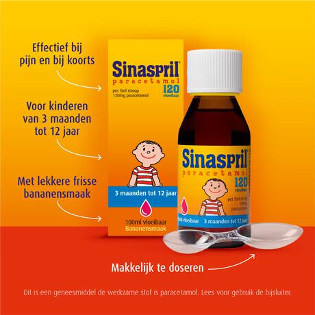 Sinaspril Vloeibaar paracetamol 120 mg 100 ML