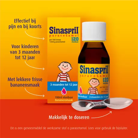 Sinaspril Vloeibaar Paracetamol 120 MG 100 ML