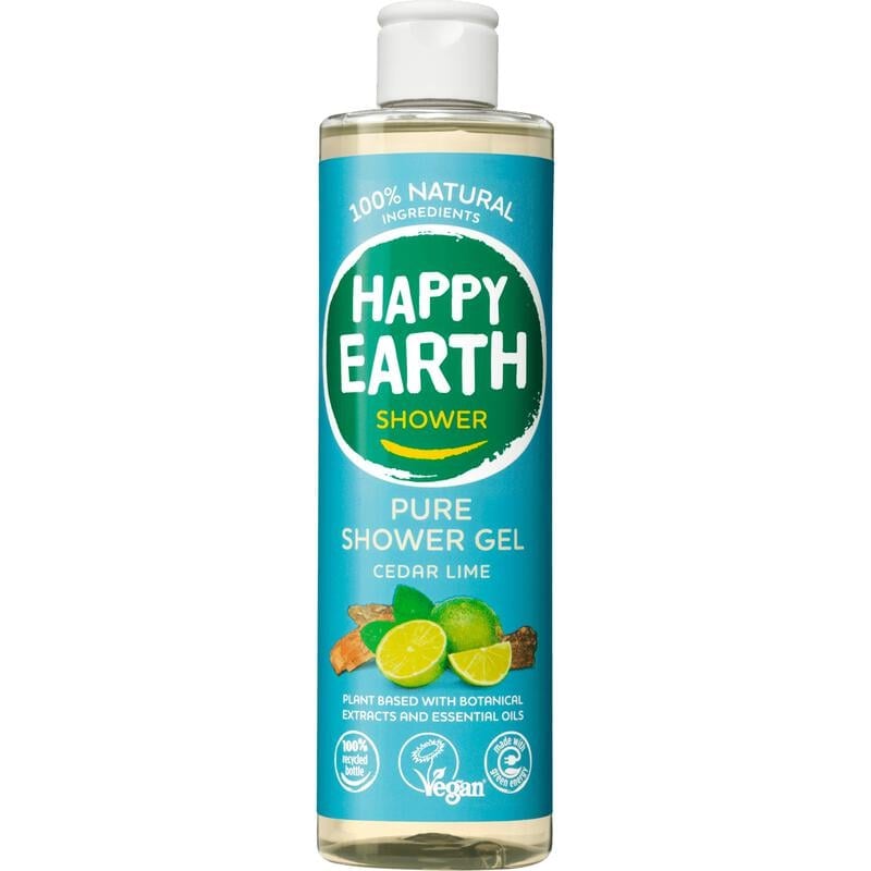 Happy Earth 100% Natuurlijke Cedar Lime Douchegel 300 ML