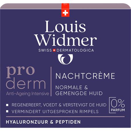 Louis Widmer Proderm Nachtcrème Zonder Parfum 50ML