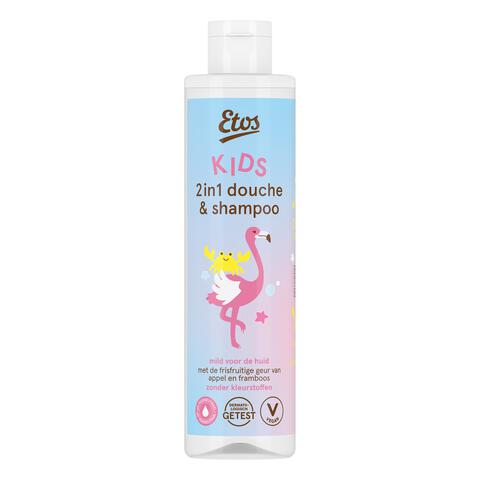 Etos Kids Wasgel & Shampoo 2 In 1 Appel/Framboos 1 Stuks
