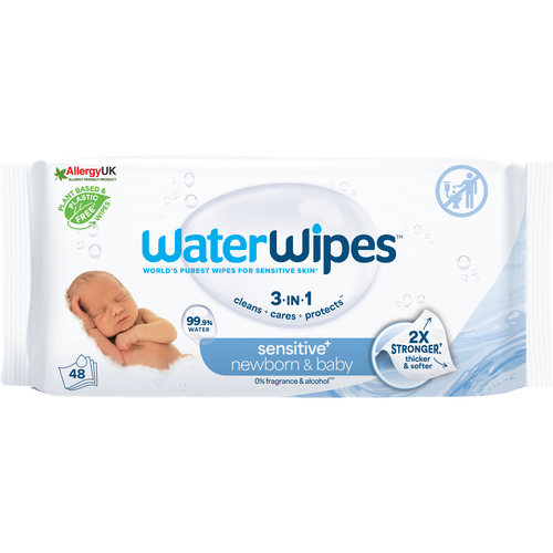 WaterWipes Billendoekjes, Billendoekjes Hydrating Clean, Billendoekjes Voordeelpak 3x48, Snoetendoekjes Plasticvrij Gevoelige e.a. (6 producten)