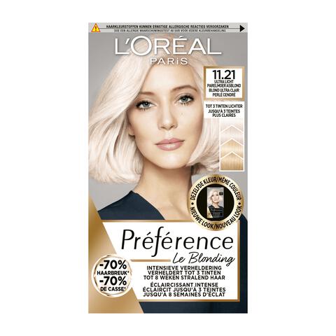 L'Oréal Paris Préférence Le Blonding Permanente Haarverf 11.21 Ultra Licht Parelmoer Asblond