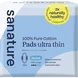 Sanature 100% Katoenen Maandverband Ultra Normaal Met Vleugels 10 stuks