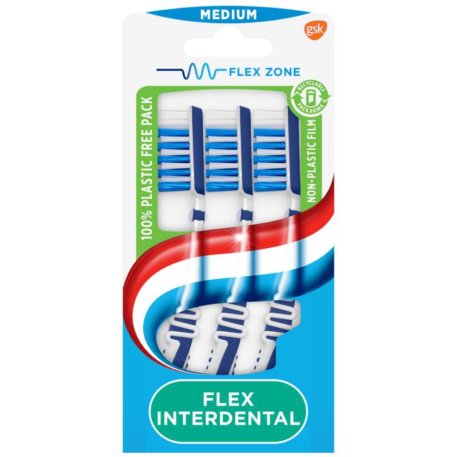 Aquafresh Flex Interdental Medium 2+1Tandenborstel - 3 stuks