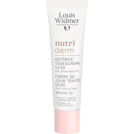 Louis Widmer Nutriderm Getinte Dagcrème UV SPF 20 Bronze 02 Zonder Parfum 30 ML