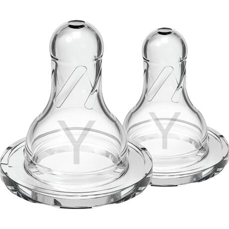 Dr. Brown’s Flesspeen 9+ Maanden Y-Cut Smalle Halsfles 2 stuks