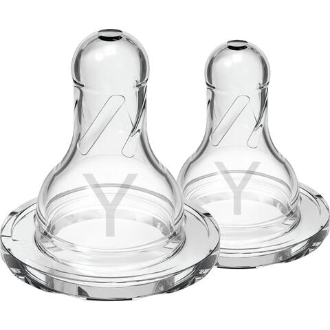 Dr. Brown’s Flesspeen 9+ Maanden Y-Cut Smalle Halsfles 2 stuks