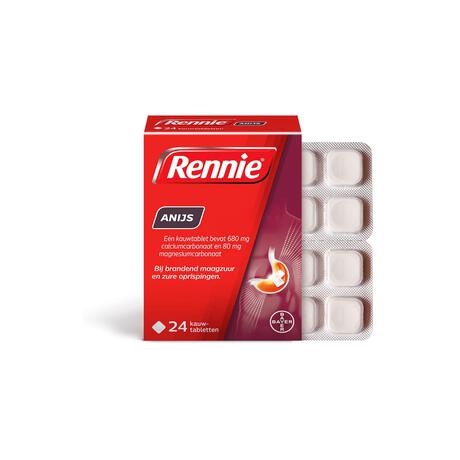 Rennie Anijs Kauwtabletten Bij Brandend Maagzuur 24 stuks