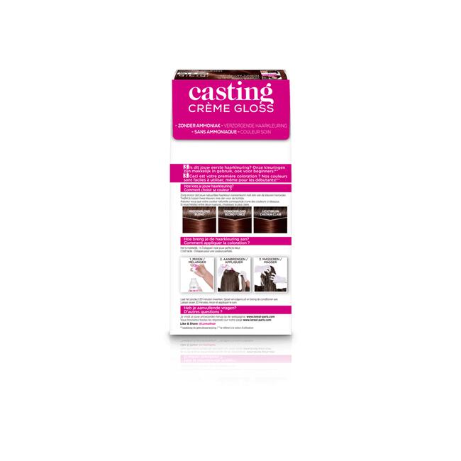 L'Oréal Paris Casting Crème Gloss Haarverf 535 Chocolate Licht goudmahoniebruin