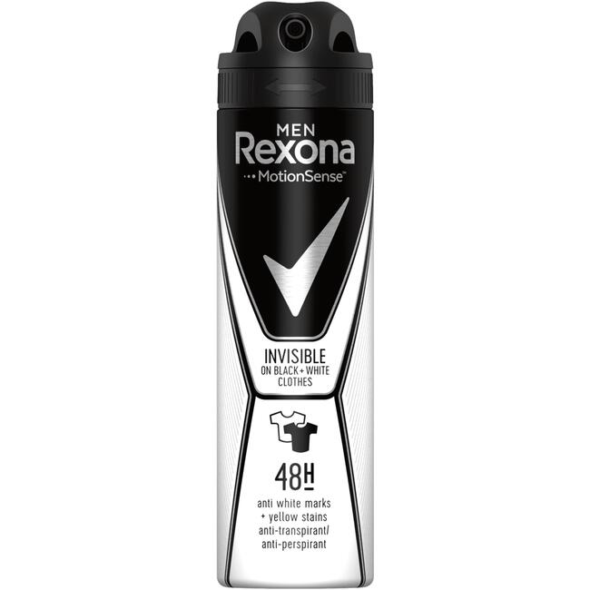 Rexona Men Invisible On Black & White Clothes Deodorant Spray 150 ML
