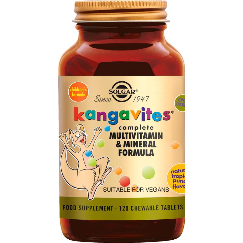 Solgar Kangavites Tropical Punch Kauwtabletten 120 stuks