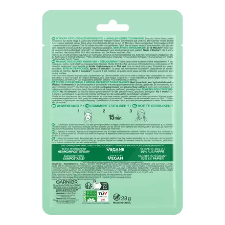 Garnier SkinActive Hydra Bomb Sheet Masker Groene Thee