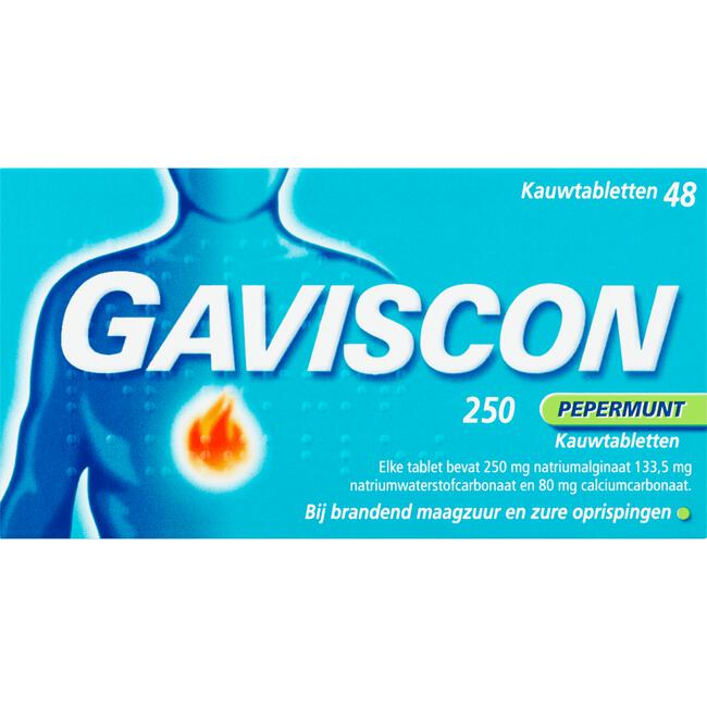 Gaviscon Kauwtabletten Pepermunt Maagzuurremmers 48 Stuks