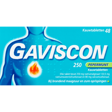 Gaviscon Kauwtabletten Pepermunt Maagzuurremmers 48 Stuks