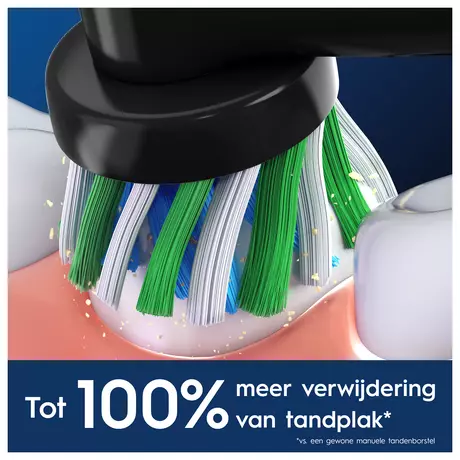 Oral-B Cross Action Opzetborstels Zwart 4 Stuks