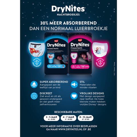 DryNites Stoere Luierbroekjes Jongens 9 Tot 13 Jaar (27 - 57 kg) 9 stuks