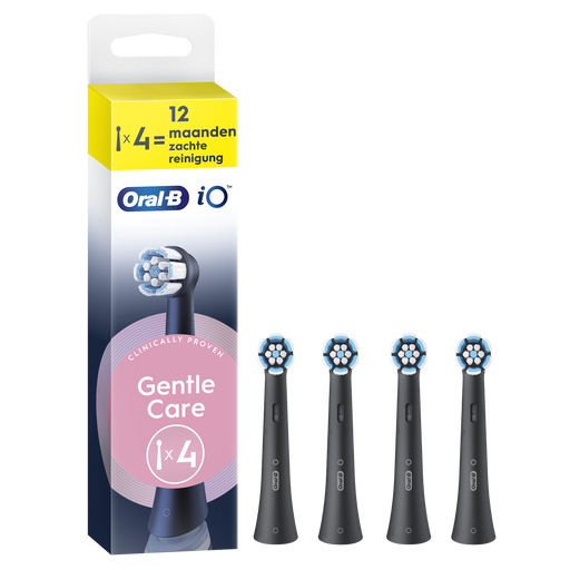 Oral-B iO Gentle Care Opzetborstels Zwart 4 Stuks