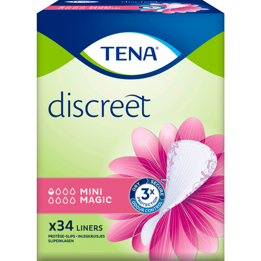 TENA Discreet Mini Magic Incontinentie Inlegkruisjes 34 stuks