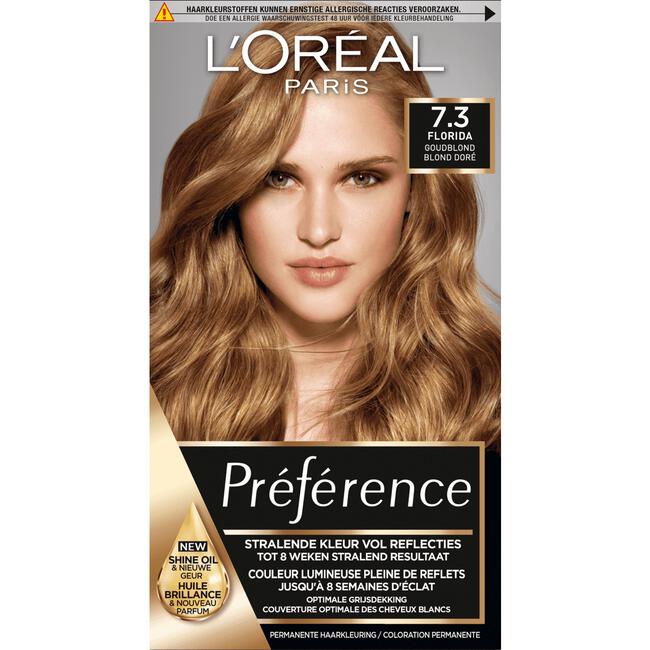 Transformator Dollar Won L'Oréal Paris Préférence Permanente Haarkleuring 7.3 Floride 1 EA | Etos