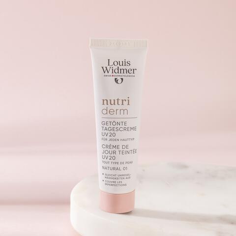 Louis Widmer Nutriderm Getinte Dagverzorging SPF20 Naturel 01 Zonder Parfum 30 ML