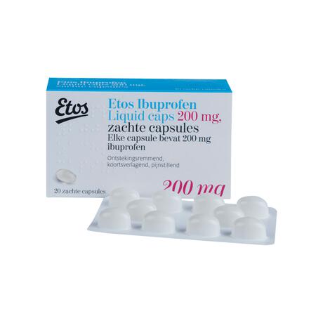 Etos Ibuprofen 200 MG Liquid Capsules 20 stuks