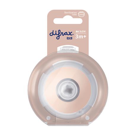 Difrax Mammafeel Flessenspeen Slow 3+ maanden Geschikt voor borst- en flesvoeding