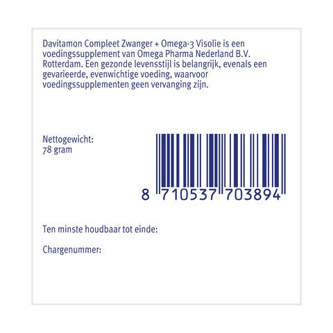 Davitamon Compleet Zwanger + Omega-3 Visolie 60 Stuks