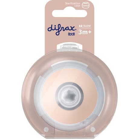 Difrax Mammafeel Flessenspeen Slow 3+ maanden Geschikt voor borst- en flesvoeding