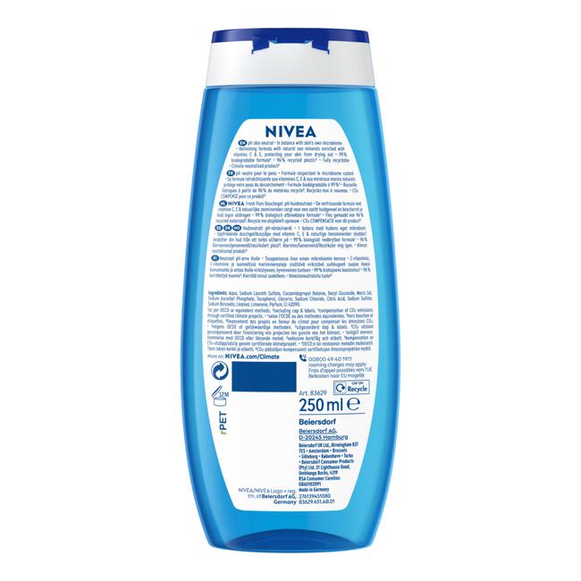 NIVEA Fresh Pure Douchegel 250 ML